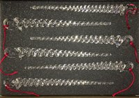 Clear Icicle Christmas Ornament set of 6