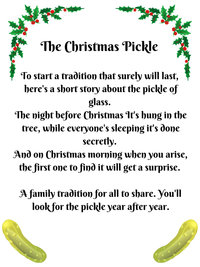 Glass Christmas Pickle Ornament