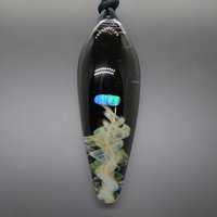 Long opal and fume pendant