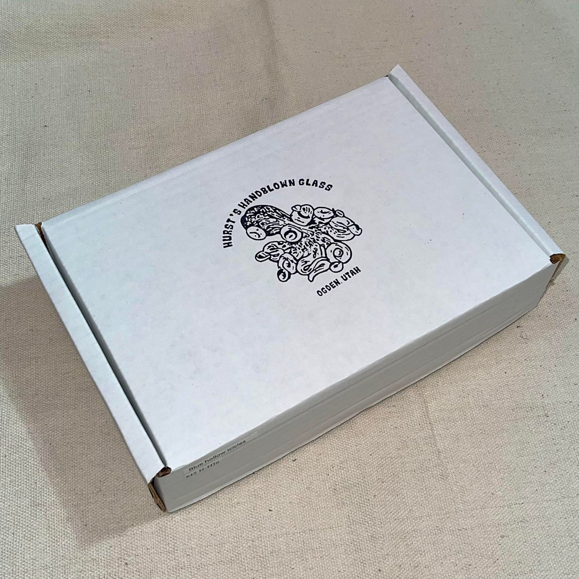 Red, White and Clear Icicle Christmas Ornament set of 6