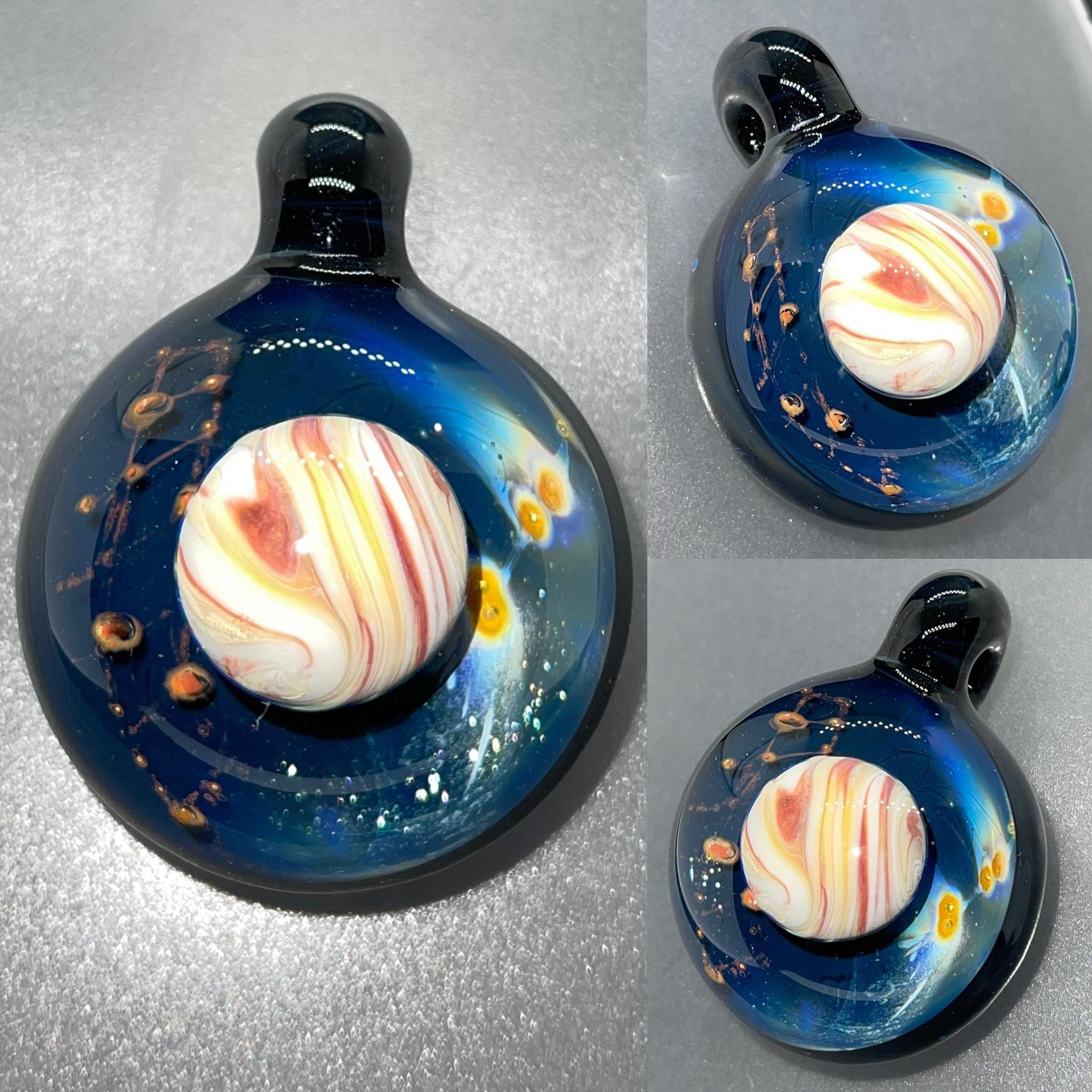 Galaxy Pendant with Silver & Copper