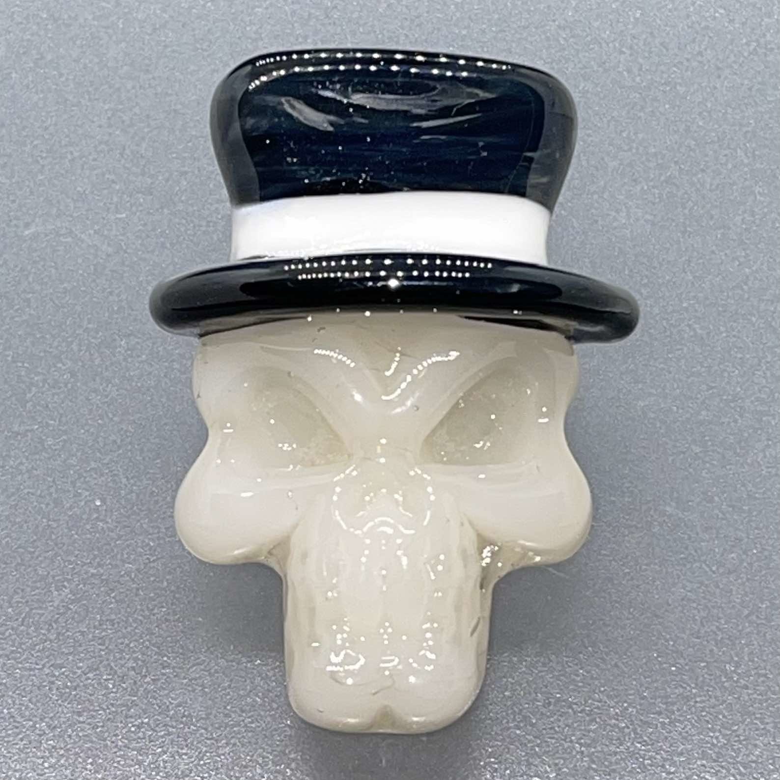 Pink UV reactive Skull pendant with Top Hat 