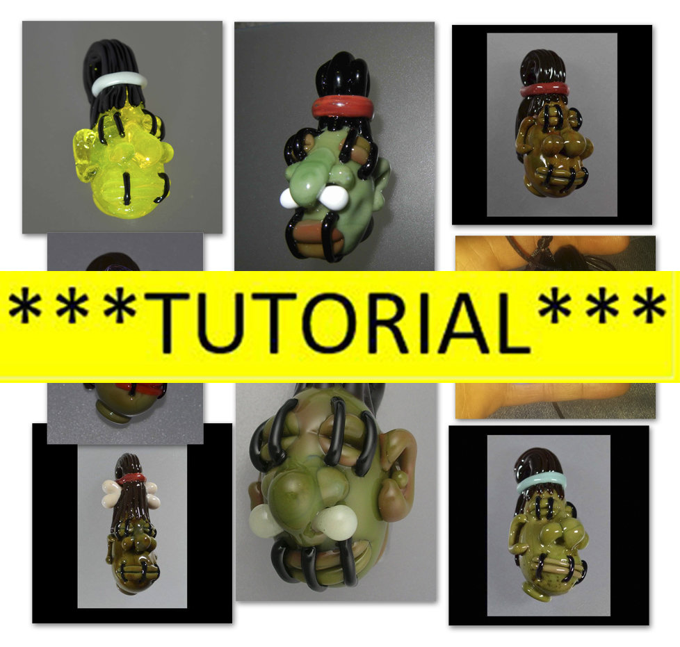 TUTORIAL - How to make a lampwork glass Shrunken Head