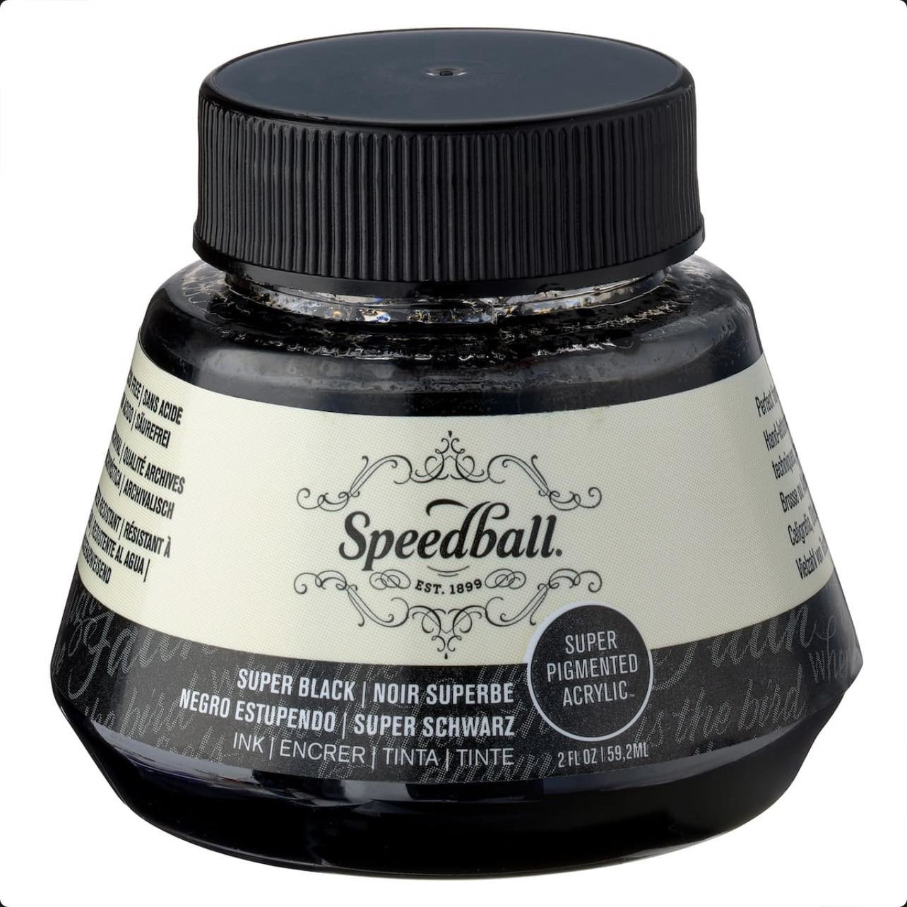 Speedball 2 oz Black acrylic Ink